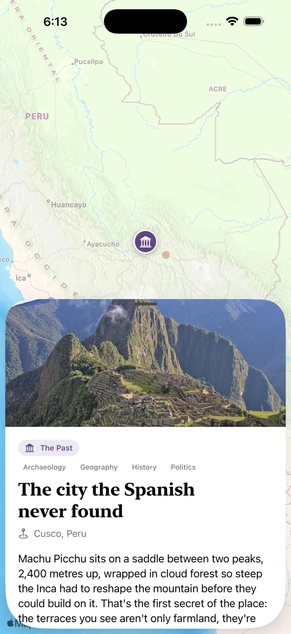 Everywhen — reading the story, then collecting the place